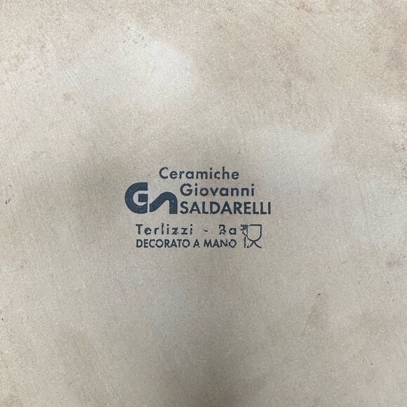 Vintage Giovanni Saldarelli Italy Ceramic Rooster Hand Painted Oil Carafe - Picture 6 of 7